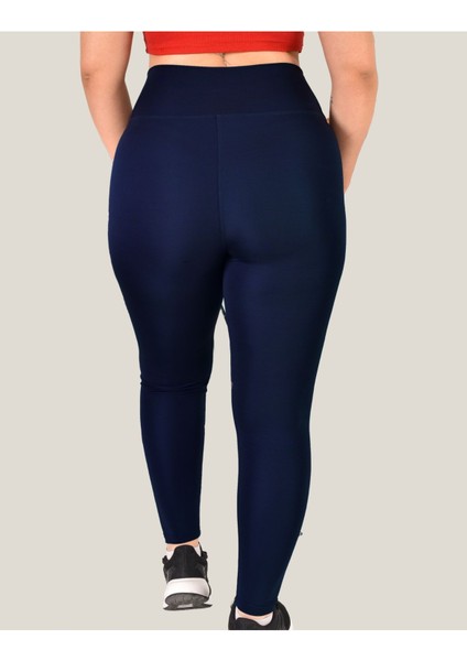 Büyük Beden Tayt Dalgıç Kumaş Yüksek Bel ( Lacivert, 5xl) fiyatları
