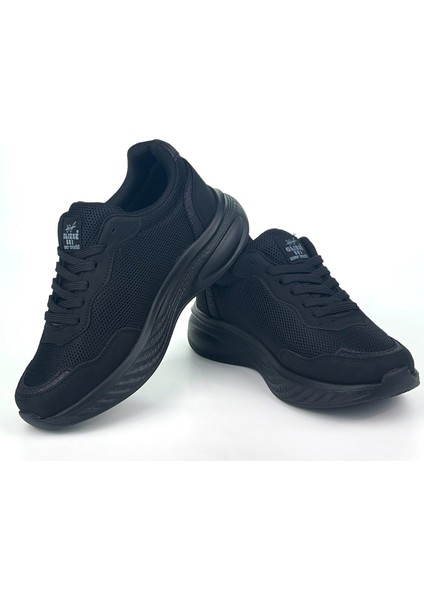 Kadın Siyah Hafif Fileli Günlük Rahat Sneaker Spor Ayakkabı