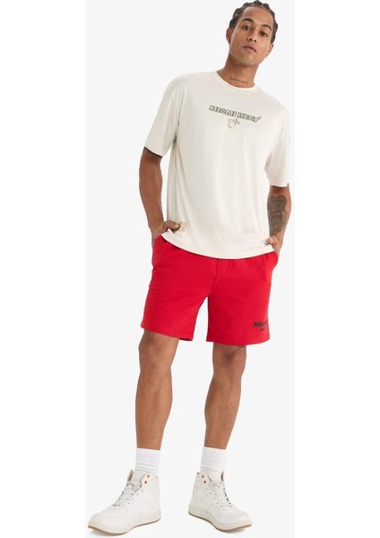Yeni Sezon Defactofit Nba Miami Heat Standart Fit Kısa Paça Şort fiyatları