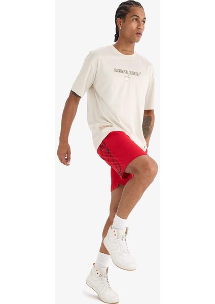 Yeni Sezon Defactofit Nba Miami Heat Standart Fit Kısa Paça Şort modelleri
