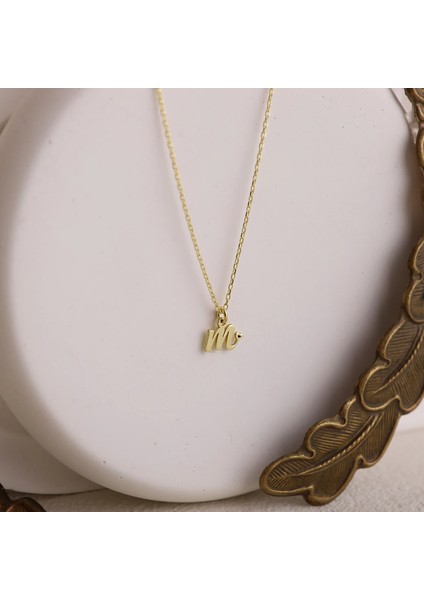 M Harf 14 Ayar Altın Kolye