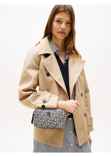 Th Jacquard Camera Bag Kadın Mavi Çanta AW0AW17443DW6