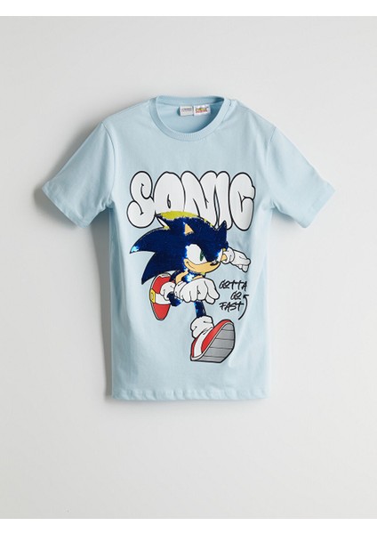 Yeni Sezon Bisiklet Yaka Sonic Baskili Cift Yonlu Payetli Erkek Cocuk Tisort - S5DQ89Z4 fiyatları
