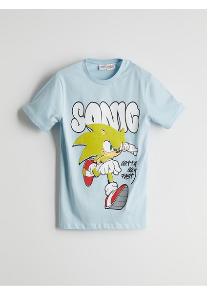 Yeni Sezon Bisiklet Yaka Sonic Baskili Cift Yonlu Payetli Erkek Cocuk Tisort - S5DQ89Z4 modelleri