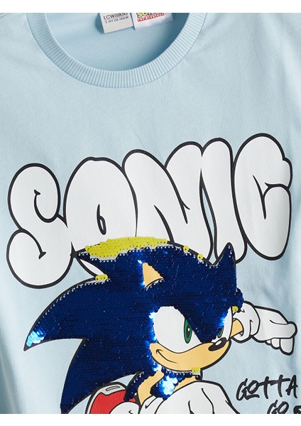 Yeni Sezon Bisiklet Yaka Sonic Baskili Cift Yonlu Payetli Erkek Cocuk Tisort - S5DQ89Z4 fırsatları
