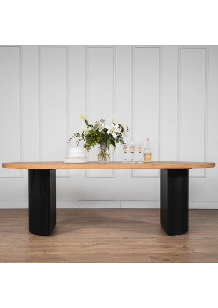 Zeno Ahşap Bohem Yemek Masası 90X200