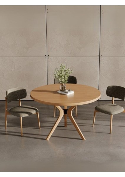 Haven Pergel Iskandinav Doğal Ahşap Mutfak Masası 110X110 fiyatları