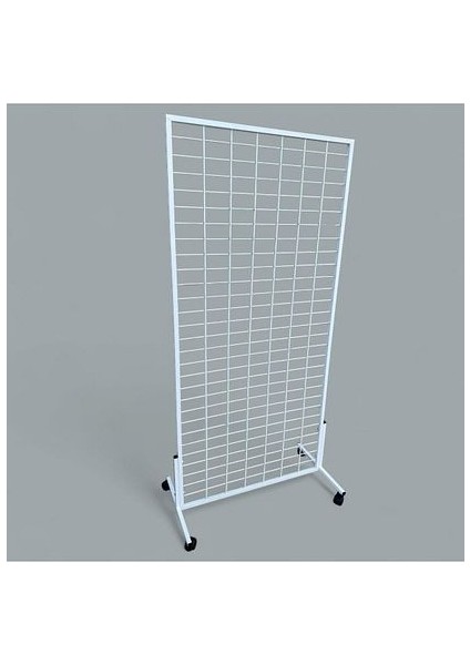 : 90X190 Tel Pano Stant( Beyaz) Tekerlekli