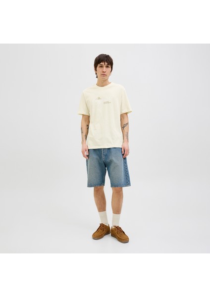 Jack&jones Star Erkek Ekru Yuvarlak Yaka Tişört fiyatları