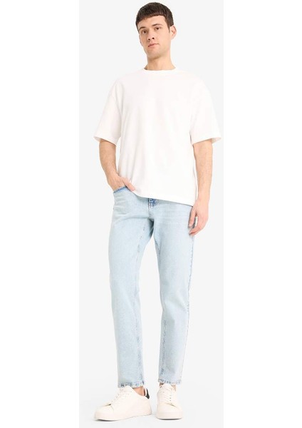 Yeni Sezon Slim Tapered Fit Dar Kalıp Normal Bel Daralan Paça Jean Pantolon fiyatları