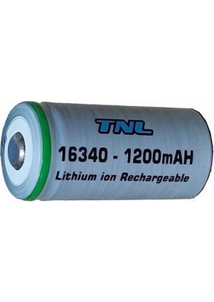 CR123A 16340 3.7V 1200MAH Başlıklı Li-Ion Şarjlı Pil