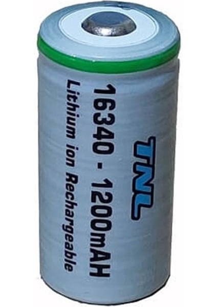 CR123A 16340 3.7V 1200MAH Başlıklı Li-Ion Şarjlı Pil