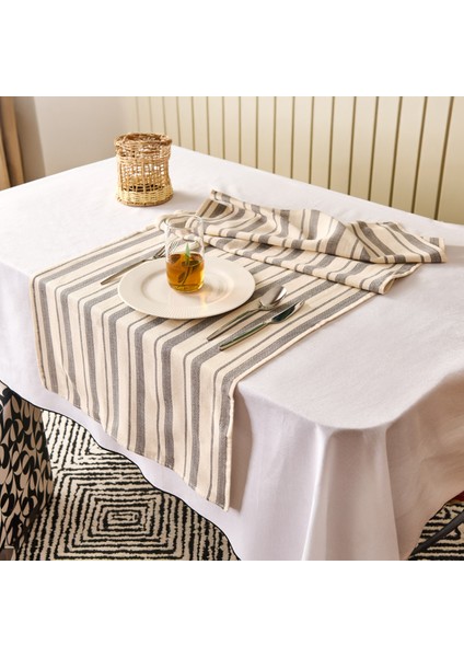 Soft Alno Runner - Ekru / Antrasit - 50X140 cm