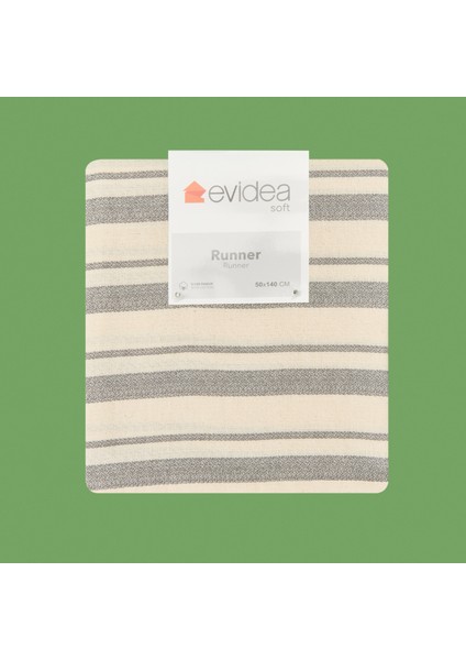 Soft Alno Runner - Ekru / Antrasit - 50X140 cm