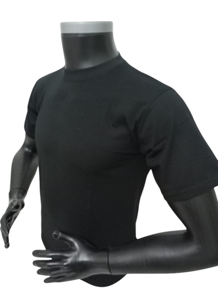 Tişört 2'li Avantajlı Paket Pamuklu Cotton Sıfır Yaka Siyah Slim Fit Ekstra Esnek Unisex Stc1-2 fiyatları