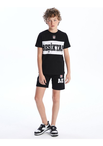 Yeni Sezon Beli Lastikli Besiktas Baskili Erkek Cocuk Sort - S5DR26Z4
