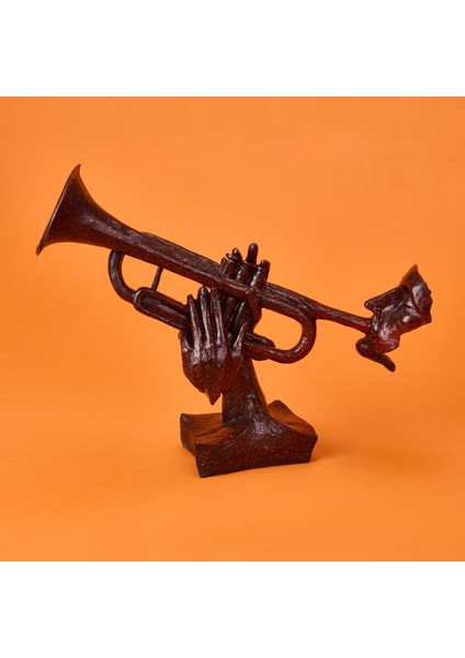Deco Trompetista Dekor - Kırmızı / Siyah - 27X32 cm fırsatları