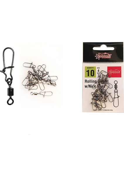 5029 Kilitli Klips Fast 10 Adet Paket Black Nikel