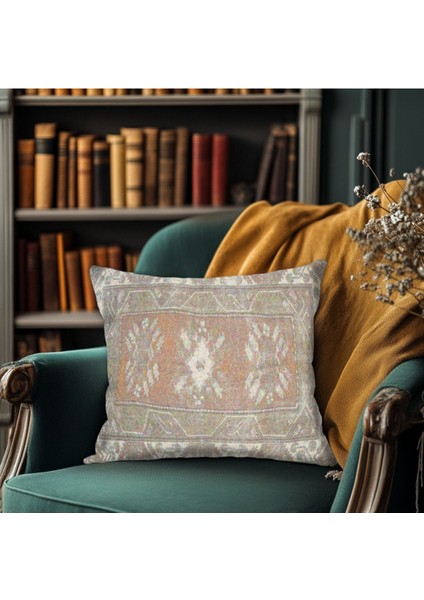 Vintage Halı Desenli, Çift Yüzlü Kırlent Kılıfı