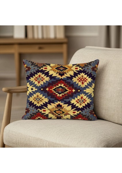 Pastel Mavi Tonlarında Kırlent Kılıfı