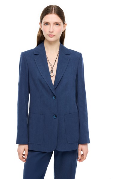 Lacivert Loresi Regular Fit Ceket