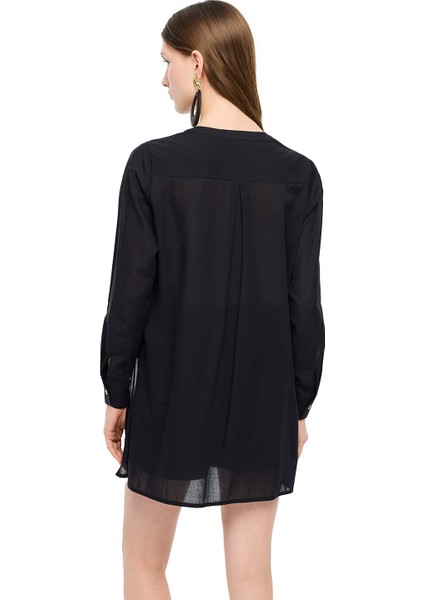 Hakim Yaka Pamuklu Uzun Kollu Gömlek fırsatları