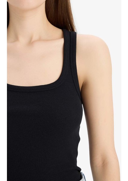 Yeni Sezon Slim Fit Dar Kesim Basic Düz Yuvarlak Yaka Fitilli Kaşkorse Atlet indirimleri