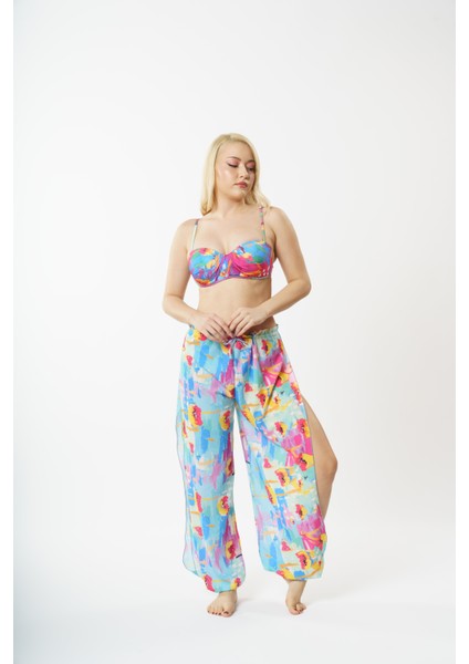 P5823 Yırtmaçlı Pant Pareo