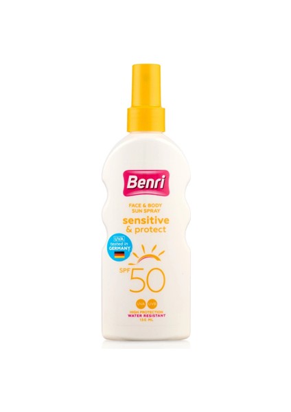 Hassas & Koruma Güneş Spreyi Spf 50 – Hipoalerjenik Yüksek Koruma, 150 ml