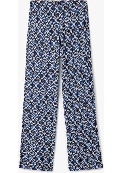 Yeni Sezon Geniş Paça Beli Lastikli Rahat Kalıp Pantolon Bürümcük modelleri