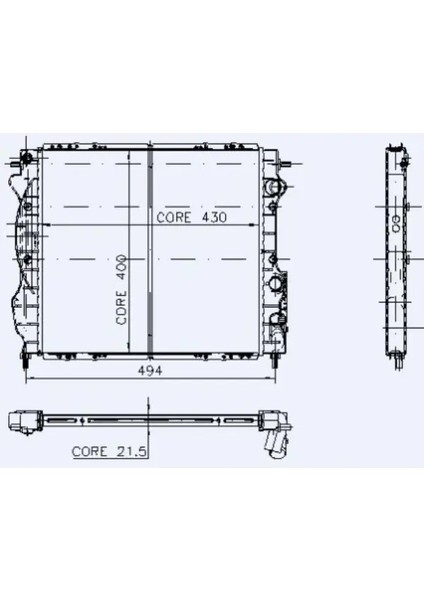 Motor Radyatoru Clıo 1,7 / 1,8 Mekanık Klımalı (430X400X21,5) / (2 Sıra Pa Sıstem) Baccara