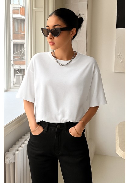 Kadın Oversize T-Shirt Pamuklu Baskılı Tişört Kind-Oversize modelleri