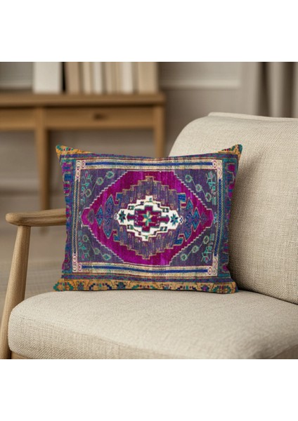 Vintage Halı Desenli, Çift Yüzlü Kırlent Kılıfı modelleri