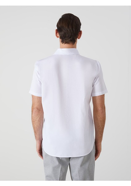 Yeni Sezon Regular Fit Kisa Kollu Poplin Erkek Gomlek - S5JQ67Z8