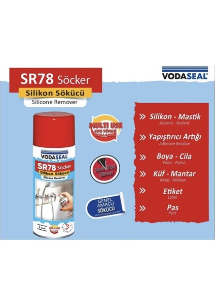 Silikon Etiket Mastik Küf Pas Boya Sökücü Sprey 200 ml modelleri