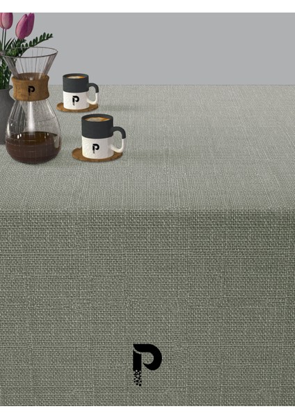 Mint Rengi Keten Dokulu Masa Örtüsü fiyatları