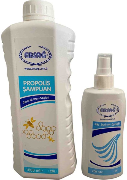 Propolis Şampuan 1000ML +Saç Bakım Toniği (Özel Set)