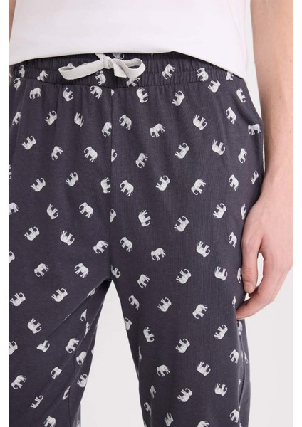Yeni Sezon Regular Fit Desenli Cepli Pijama Altı indirimleri