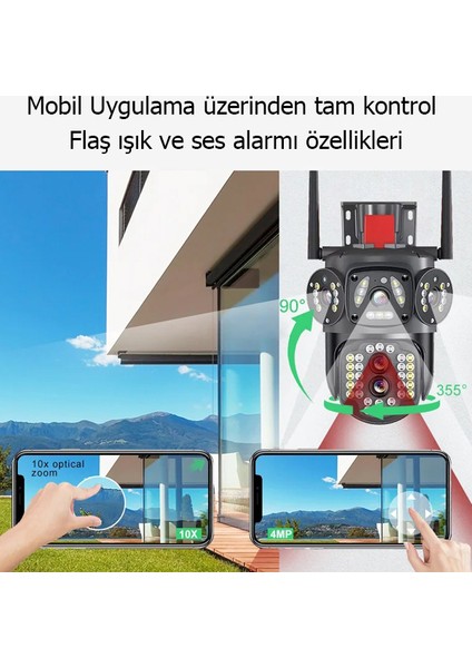 4g Bağlantılı 4 Lens Full Hd Cctv Güvenlik Kamerası indirimleri