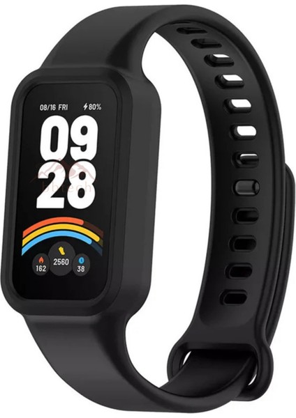 Xiaomi Smart Band 9 Active & Redmi Smart Band 3 Kasalı Silikon Kordon Mi 9 Active Mi Band 3