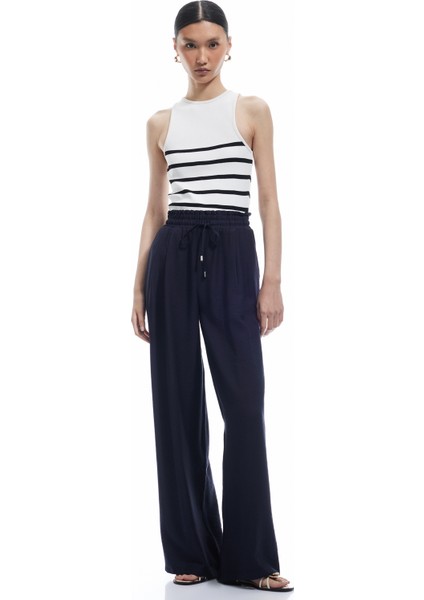 Yeni Sezon Regular Fit Viskon Geniş Paça Palazzo Pantolon