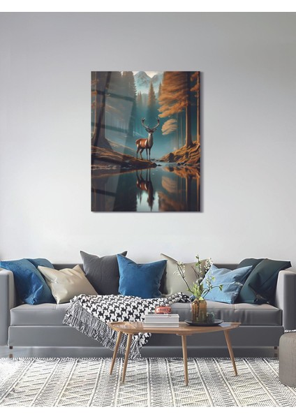 Doğa ve Geyik Cam Tablo - MOD050 modelleri