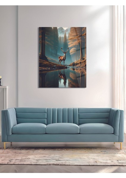 Doğa ve Geyik Cam Tablo - MOD050 indirimleri