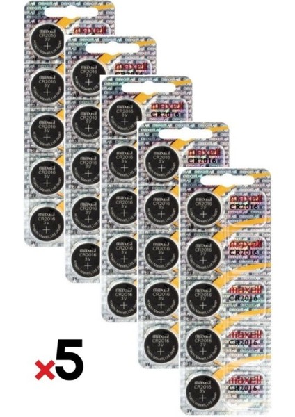 CR2016 3V Hologram 5li (25 Adet) Lityum Pil
