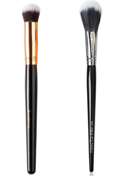 Profesyonel Oval Yapılı Kapatıcı Fırça+ Pudra Fırçası 258 Set