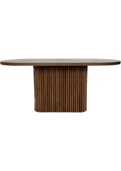 Luna Oval Ceviz Ahşap Bohem Masa 80X150 fiyatları