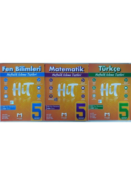 Yayınları 5. Sınıf Türkçe+Matematik+Fen Hit 32 Deneme