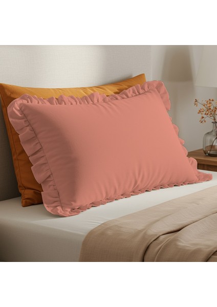 Fırfırlı Ranforce Kumaş Yastık Kılıfı 50 x 70