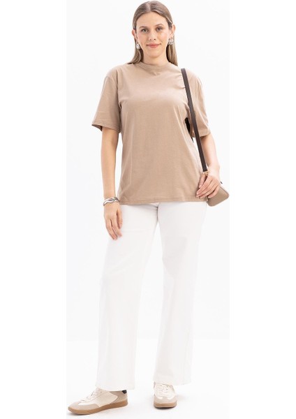 Vizon-Kısa Kollu Nakış Detaylı T-Shirt fiyatları