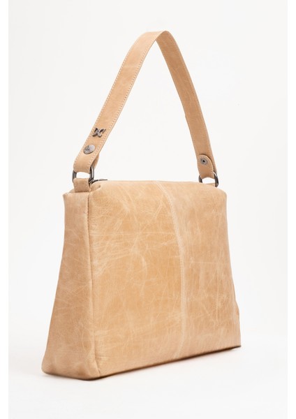 Avanos Kadın Tek Askılı El ve Omuz Çantası Gerçek Deri Bej fiyatları